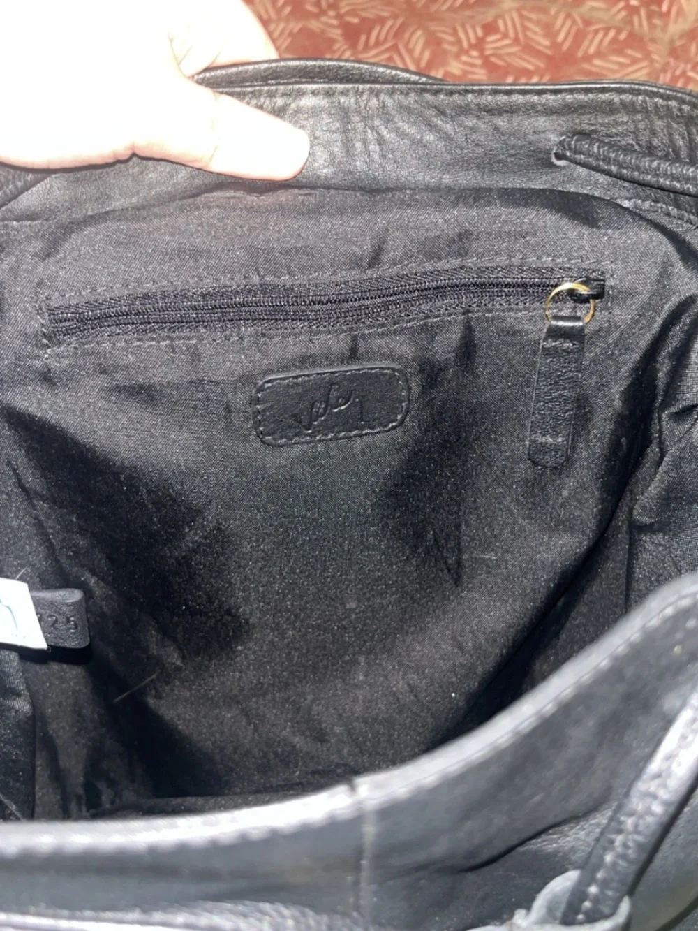 Black Leather Velez Backpack